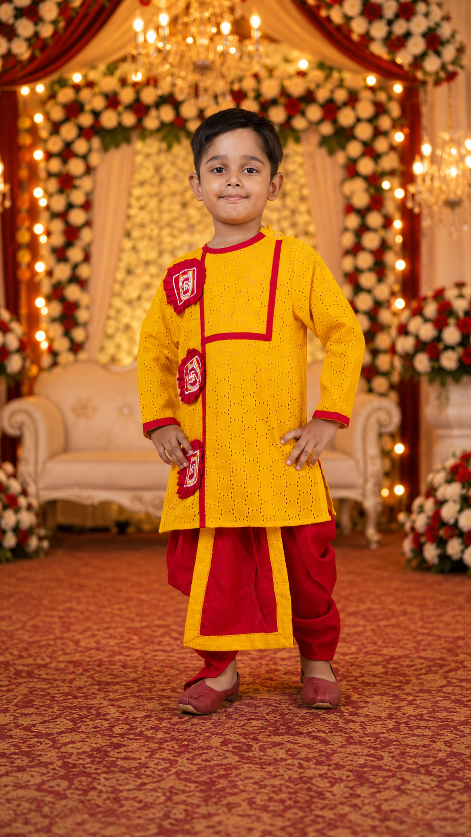 Baby dress - Handemade Cotton Fabric Dhuti Punjabi Set