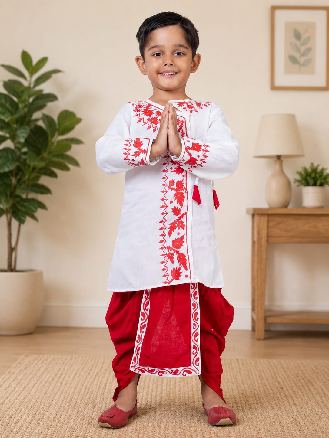 Baby dress - Handemade Cotton Fabric Dhuti Punjabi Set