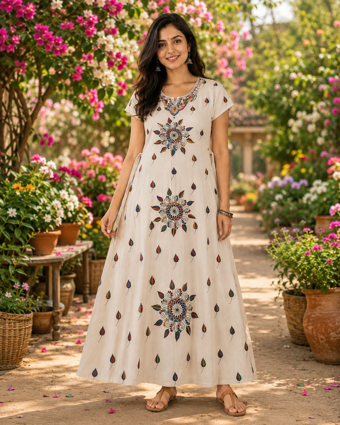 Women's  Printed Cotton Maxi Kurti