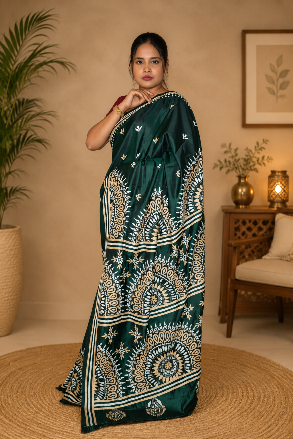 Kanthastitch Saree