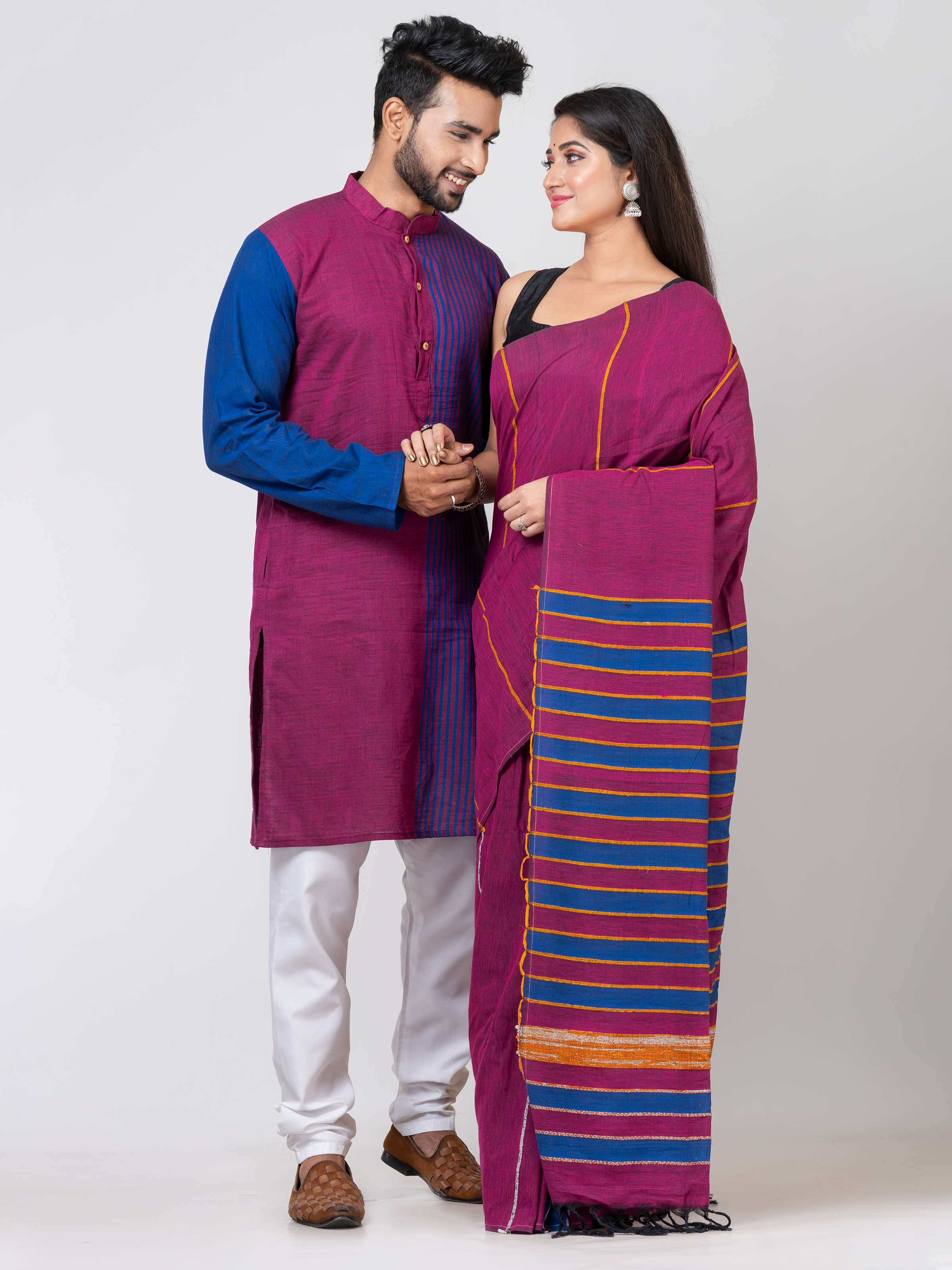 Handmade Pure Cotton Khesh Couple Set