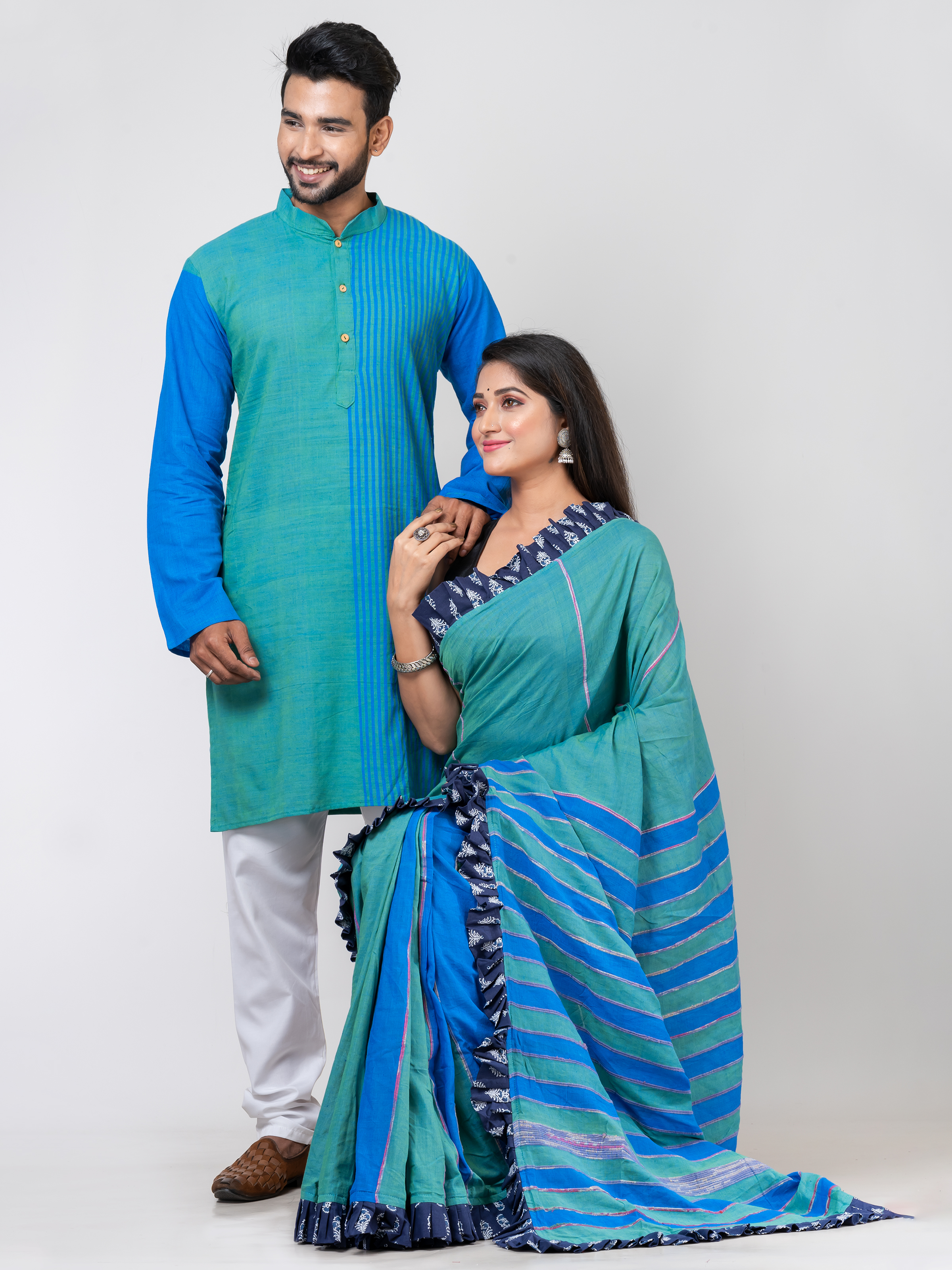 Handmade Pure Cotton Khesh Couple Set