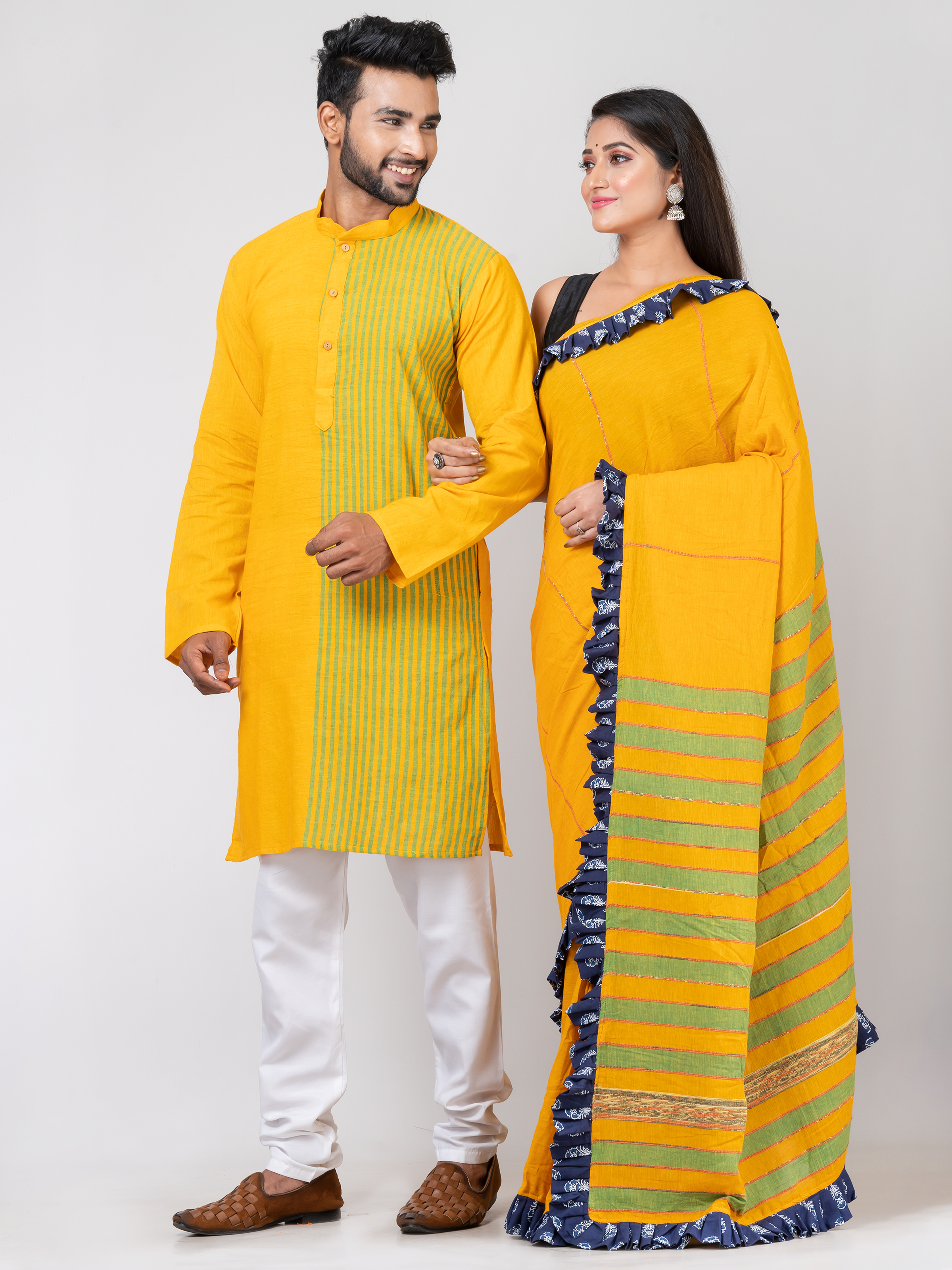 Handmade Pure Cotton Khesh Couple Set