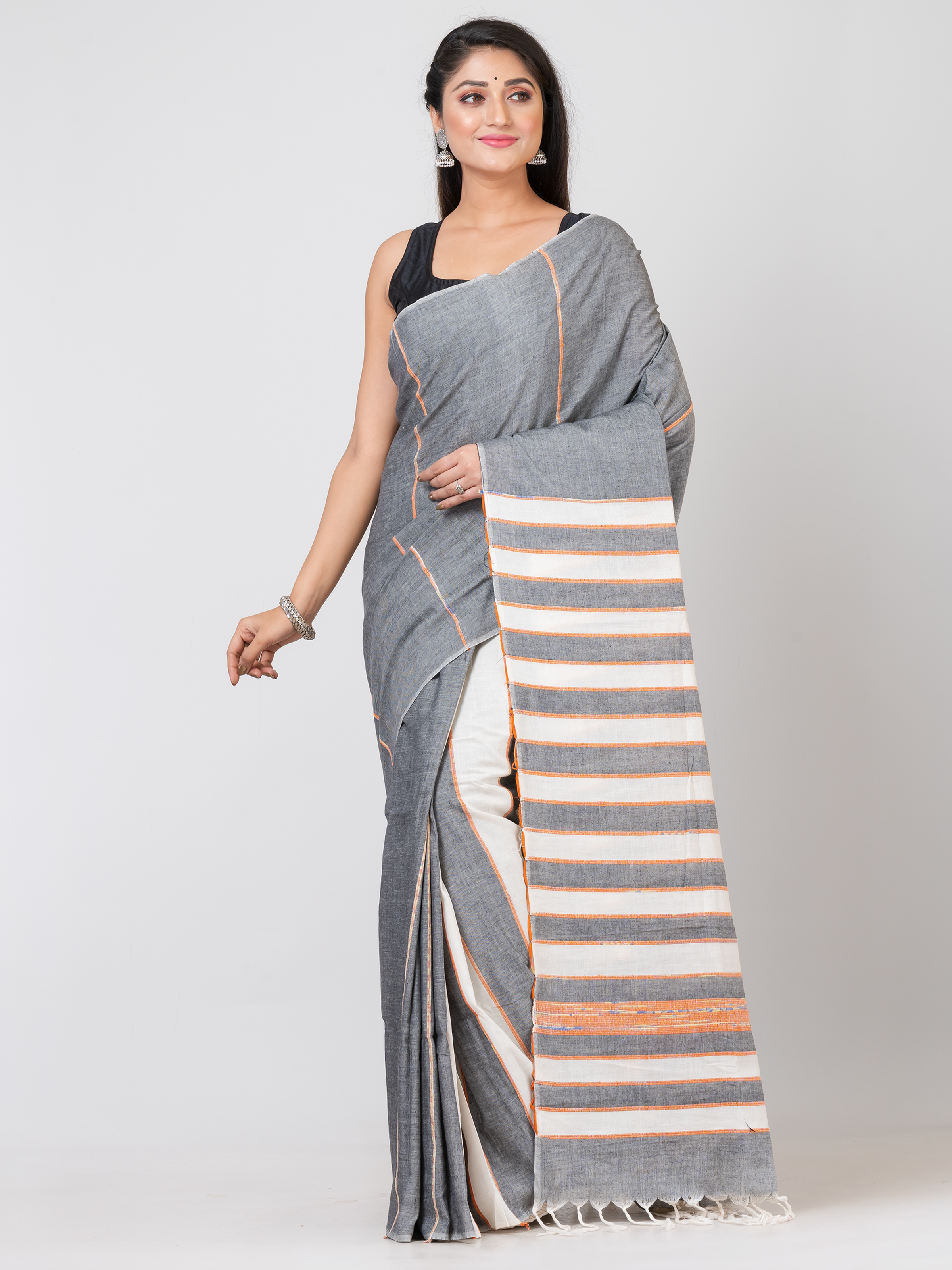 Handmade Pure Cotton Khesh Saree