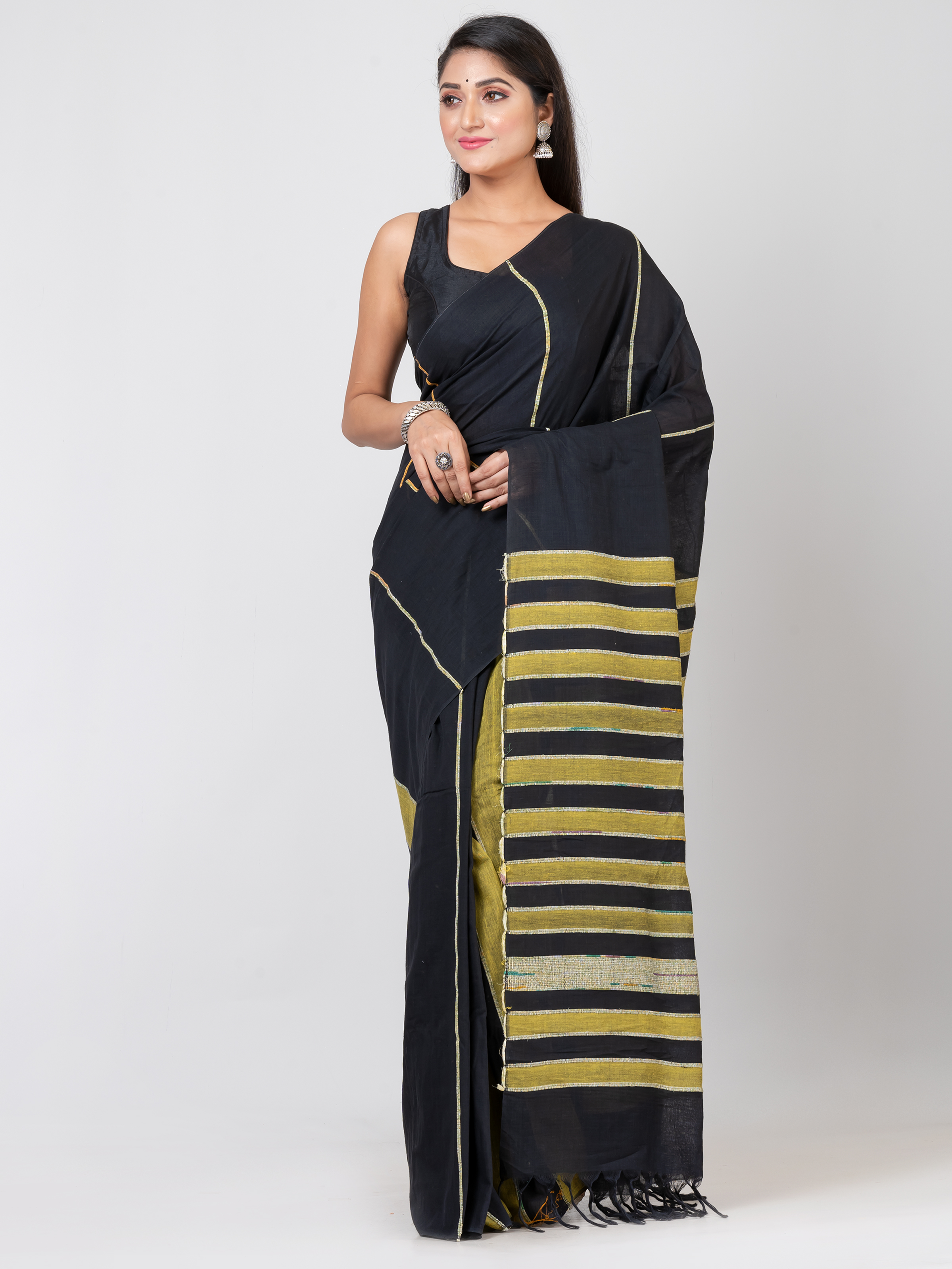 Handmade Pure Cotton Khesh Saree