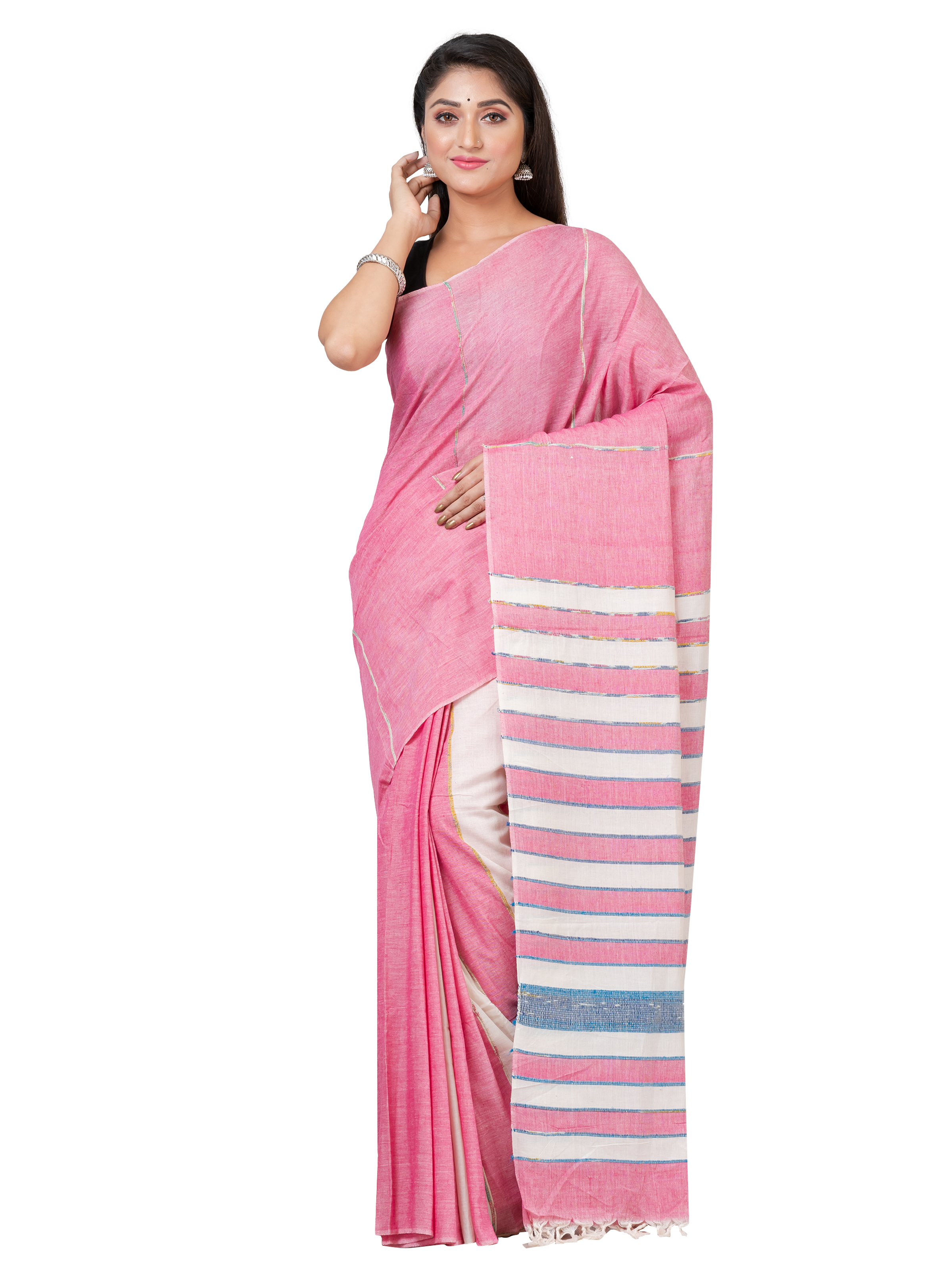 Handmade Pure Cotton Khesh Saree